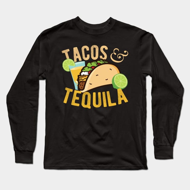 Tacos & Tequila Long Sleeve T-Shirt by thingsandthings